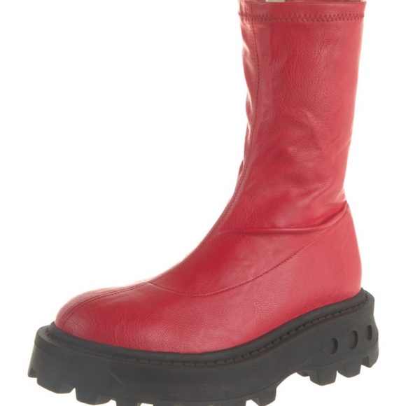 Simon Miller * new in box * vegan leather red boots*size 6 - Picture 2 of 13